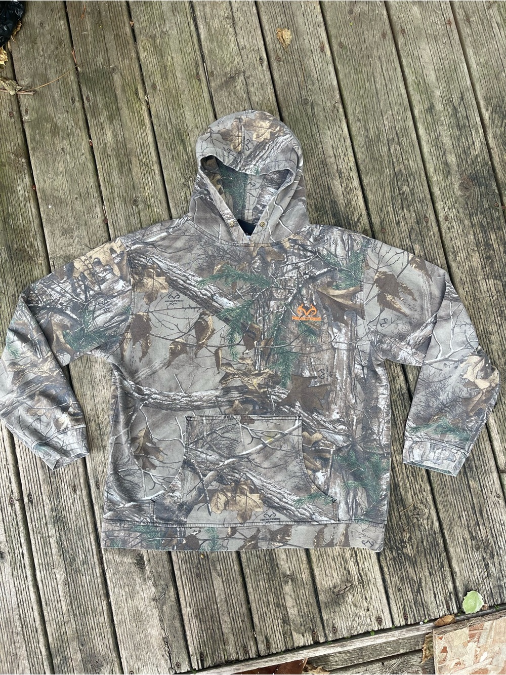 Realtree Camouflage Pullover Hoodie with White Logo